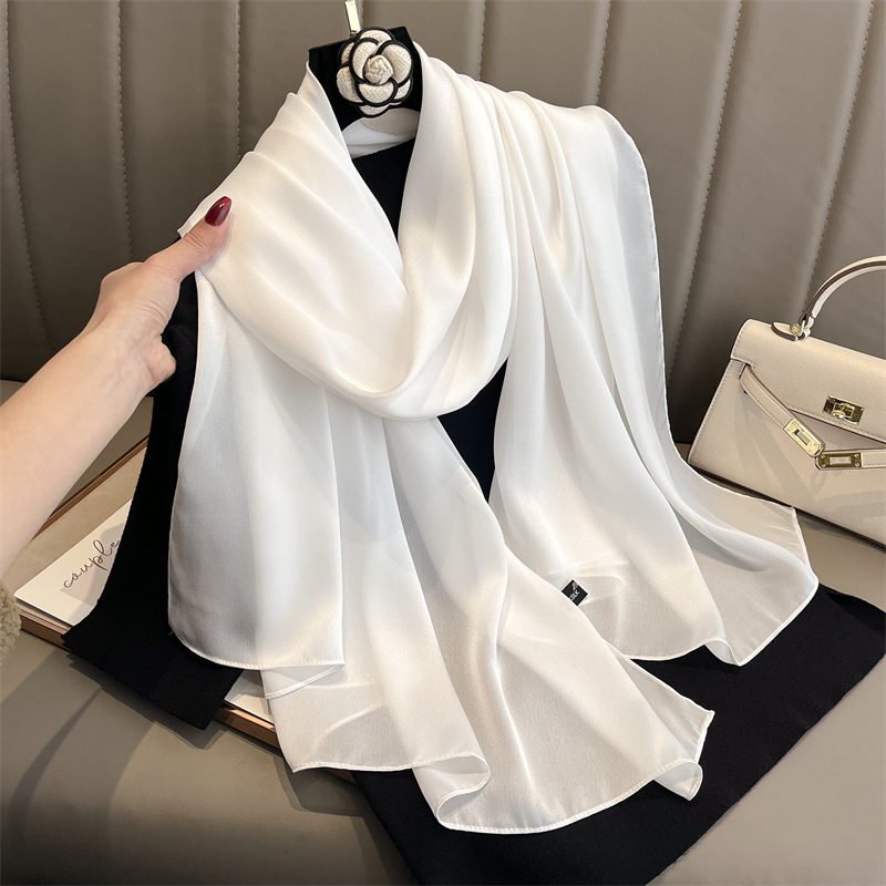 Silk Neck Scarf - 2024, роскошный брендовый весенний большой длинный