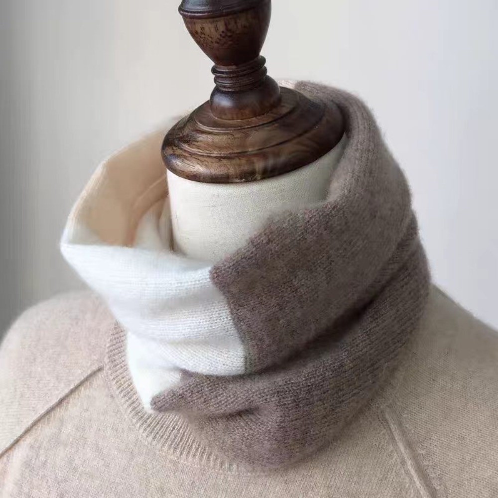 Infinity Scarf Knit - Мягкий разноцветный бесшовный шарф-снуд, ветрозащитный, эластичный,