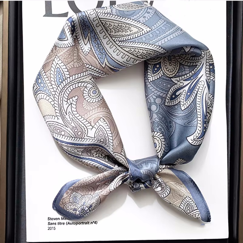 Silk Neck Scarf - Женский квадратный шелковый шарф/шарфы 70*70 см,