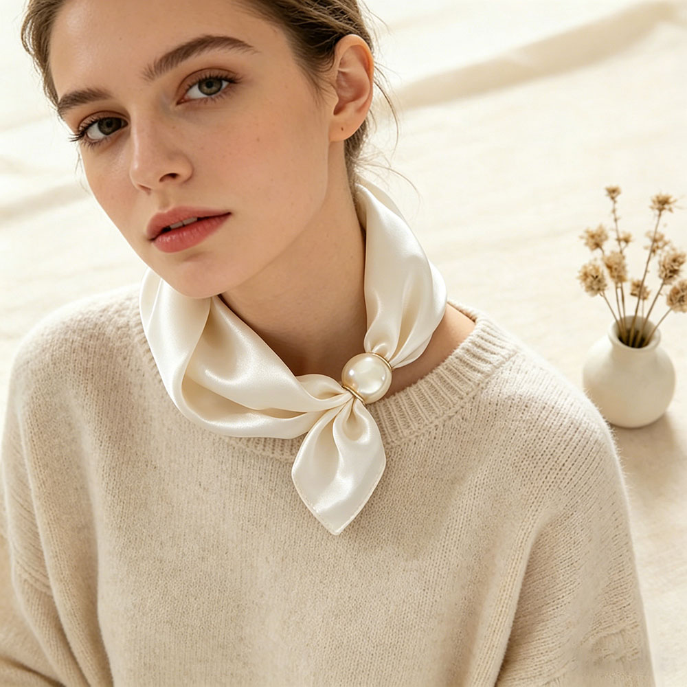 Шелковый шарф-цепочка с магнит – обзор и цена Silk Neck Scarf