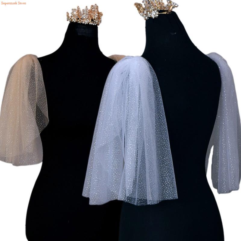 Q5WE Невеста Плиссированная Тю – обзор и цена Stole Wedding Shawl